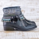 BOTA BOHO TRIBAL - PIEL NEGRA - TALLA 37