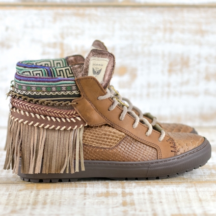 SNEAKER SERPIENTE PIEL MARRÓN - TALLA 40