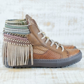 SNEAKER SERPIENTE PIEL MARRÓN - TALLA 37