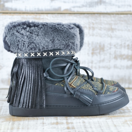 BOTAS ALASKA PIEL COLOR NEGRO - TALLA 38