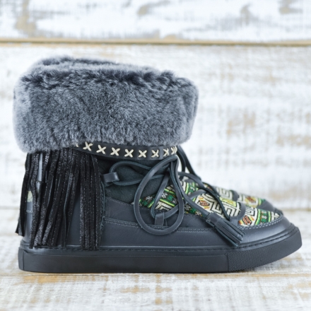 BOTAS ALASKA PIEL COLOR NEGRO - TALLA 40