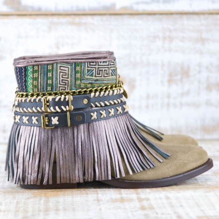 BOTAS BOHO PIEL FANGO - TALLA 37