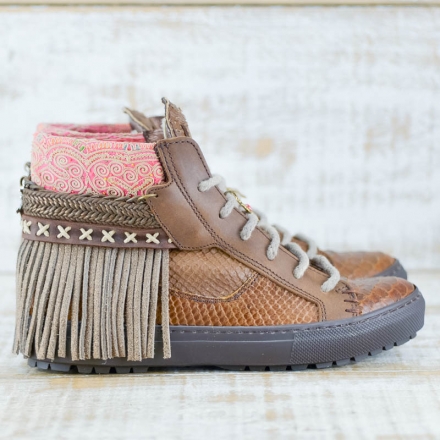 SNEAKER SERPIENTE PIEL MARRÓN - TALLA 37