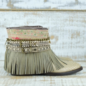 BOTAS BOHO SERPIENTE PIEL GOLDEN - TALLA 36
