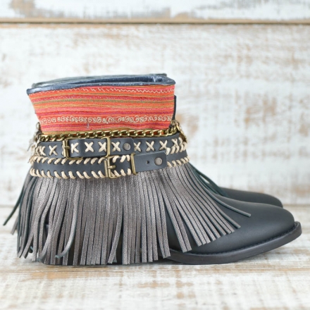 BOTAS BOHO PIEL NEGRO - TALLA 36 