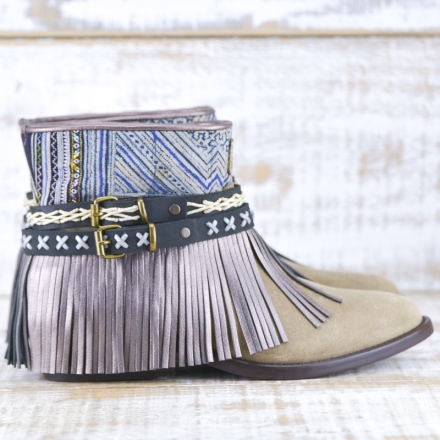 BOTAS BOHO PIEL FANGO - TALLA 38