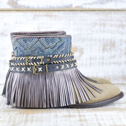 BOTAS BOHO PIEL FANGO - TALLA 37