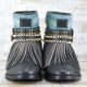 BOTAS BOHO PIEL SERPIENTE NEGRO - TALLA 39