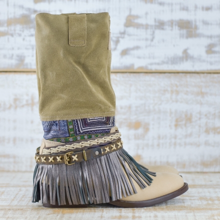 BOTAS WOLF PIEL COLOR BEIGE - TALLA 36