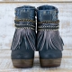 BOTAS BOHO TACON PIEL NEGRO - TALLA 36