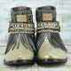 BOTAS BOHO SERPIENTE PIEL GOLDEN - TALLA 41  