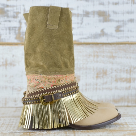 BOTAS WOLF PIEL COLOR BEIGE - TALLA 37