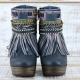 BOTAS BOHO TACON PIEL NEGRO - TALLA 36