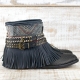 BOTAS BOHO SERPIENTE PIEL NEGRA - TALLA 38