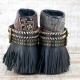 BOTAS BOHO SERPIENTE PIEL NEGRA - TALLA 38