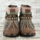 BOTAS BOHO PIEL MARRON - TALLA 36