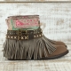 BOTAS BOHO PIEL MARRON - TALLA 36