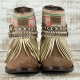 BOTAS BOHO PIEL MARRON - TALLA 36