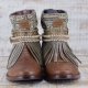 BOTAS BOHO SERPIENTE PIEL MARRÓN - TALLA 41
