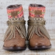 BOTAS BOHO SERPIENTE PIEL MARRÓN - TALLA 41