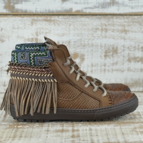 SNEAKER SERPIENTE PIEL MARRÓN - TALLA 40