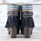 BOTAS BOHO TACON PIEL NEGRO - TALLA 40