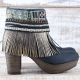BOTAS BOHO TACON PIEL NEGRO - TALLA 40