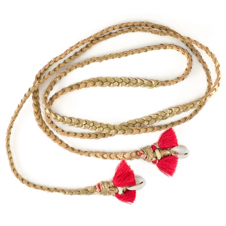 Cuerdas trenzadas doradas