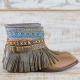 BOTAS BOHO SERPIENTE PIEL MARRÓN - TALLA 39
