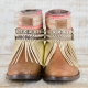BOTAS BOHO SERPIENTE PIEL MARRÓN - TALLA 38