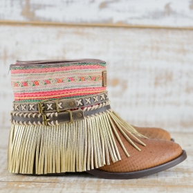 BOTAS BOHO SERPIENTE PIEL MARRÓN - TALLA 38