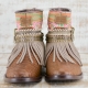BOTAS BOHO SERPIENTE PIEL MARRÓN - TALLA 40