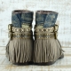 BOTAS BOHO SERPIENTE PIEL GOLDEN - TALLA 37
