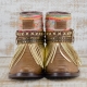 BOTAS BOHO SERPIENTE PIEL MARRÓN - TALLA 36