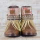 BOTAS BOHO SERPIENTE PIEL MARRÓN - TALLA 36