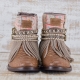 BOTAS BOHO SERPIENTE PIEL MARRÓN - TALLA 37