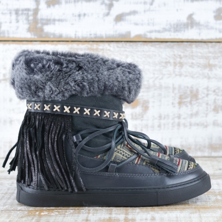 BOTAS ALASKA PIEL COLOR NEGRO - TALLA 38