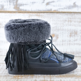BOTAS ALASKA PIEL COLOR NEGRO - TALLA 38