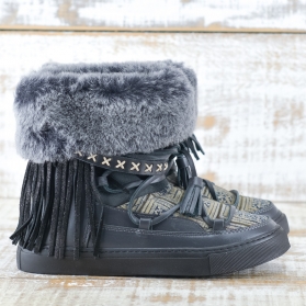 BOTAS ALASKA PIEL COLOR NEGRO - TALLA 36