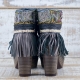 BOTAS BOHO TACON PIEL NEGRO - TALLA 41