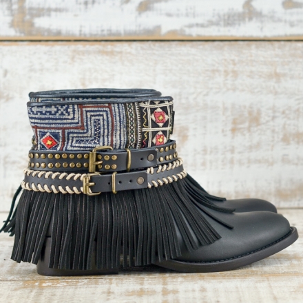 BOTA BOHO  PIEL NEGRA - TALLA 37