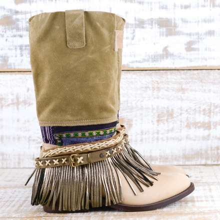 BOTAS WOLF PIEL COLOR BEIGE - TALLA 37