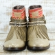BOTAS BOHO SERPIENTE PIEL GOLDEN - TALLA 39
