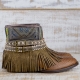 BOTAS BOHO SERPIENTE PIEL MARRÓN - TALLA 39