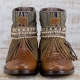 BOTAS BOHO SERPIENTE PIEL MARRÓN - TALLA 39
