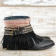 BOTAS BOHO SERPIENTE PIEL NEGRA - TALLA 38