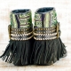 BOTAS BOHO SERPIENTE PIEL NEGRA - TALLA 39