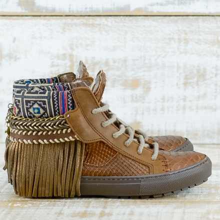 SNEAKER SERPIENTE PIEL MARRÓN - TALLA 36