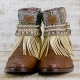 BOTAS BOHO SERPIENTE PIEL MARRÓN - TALLA 40