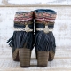 BOTAS BOHO TACON PIEL NEGRO - TALLA 36